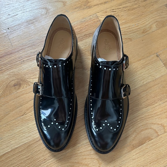Office of Angela Scott - Mr. York patent leather black studded monk strap shoes - Picture 2 of 6